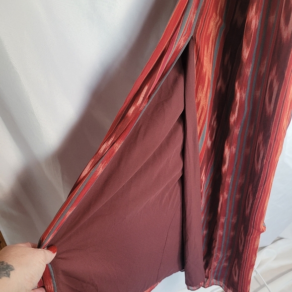 Lauren Ralph Lauren NWT Geo Striped Georgette Halter Gown Maxi Dress Size 6 - Picture 10 of 16